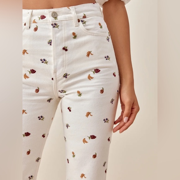 Reformation Cynthia Fruitloops High Rise Straight Jeans - Picture 8 of 14